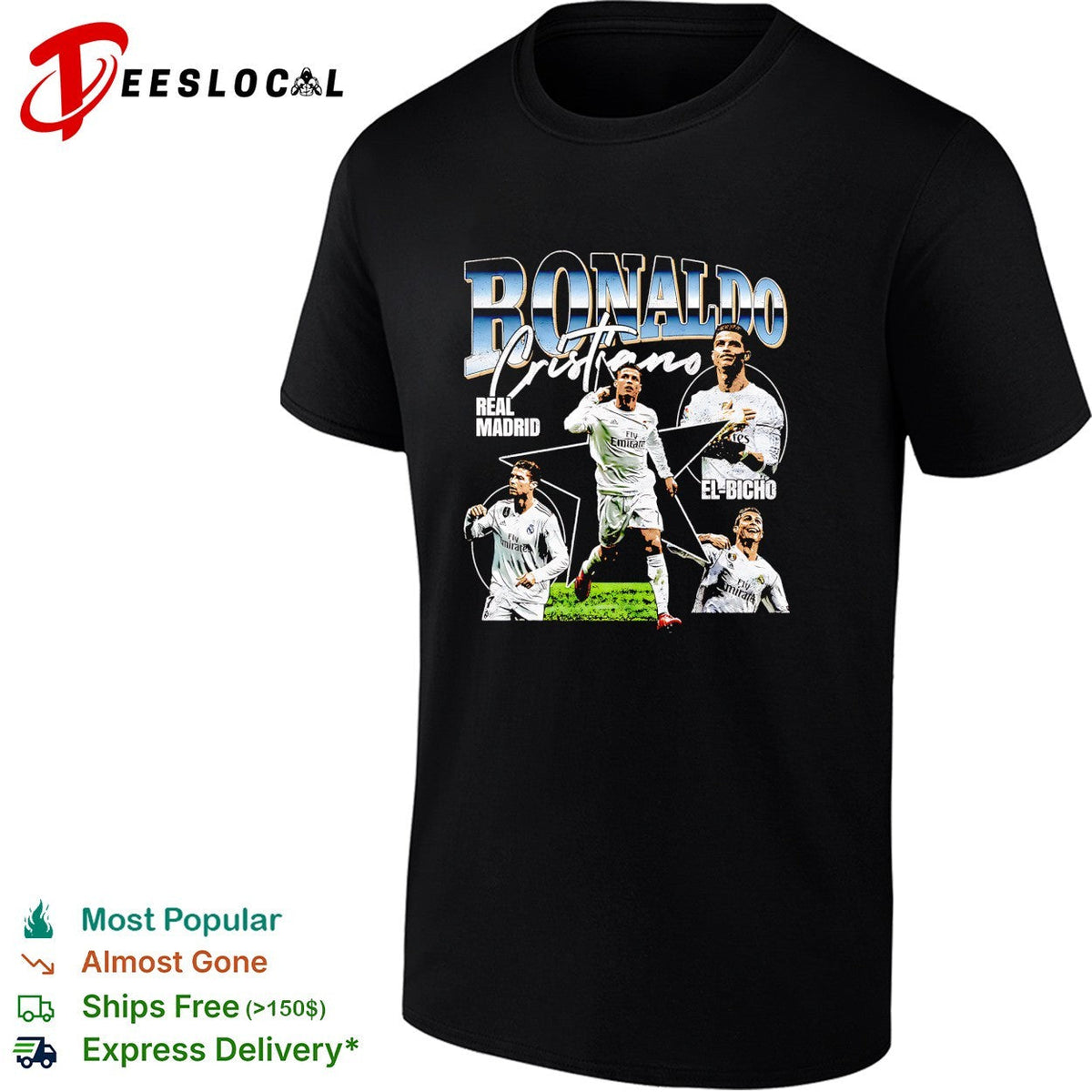Cristiano Ronaldo Real Madrid El Bicho portrait shirt Unisex