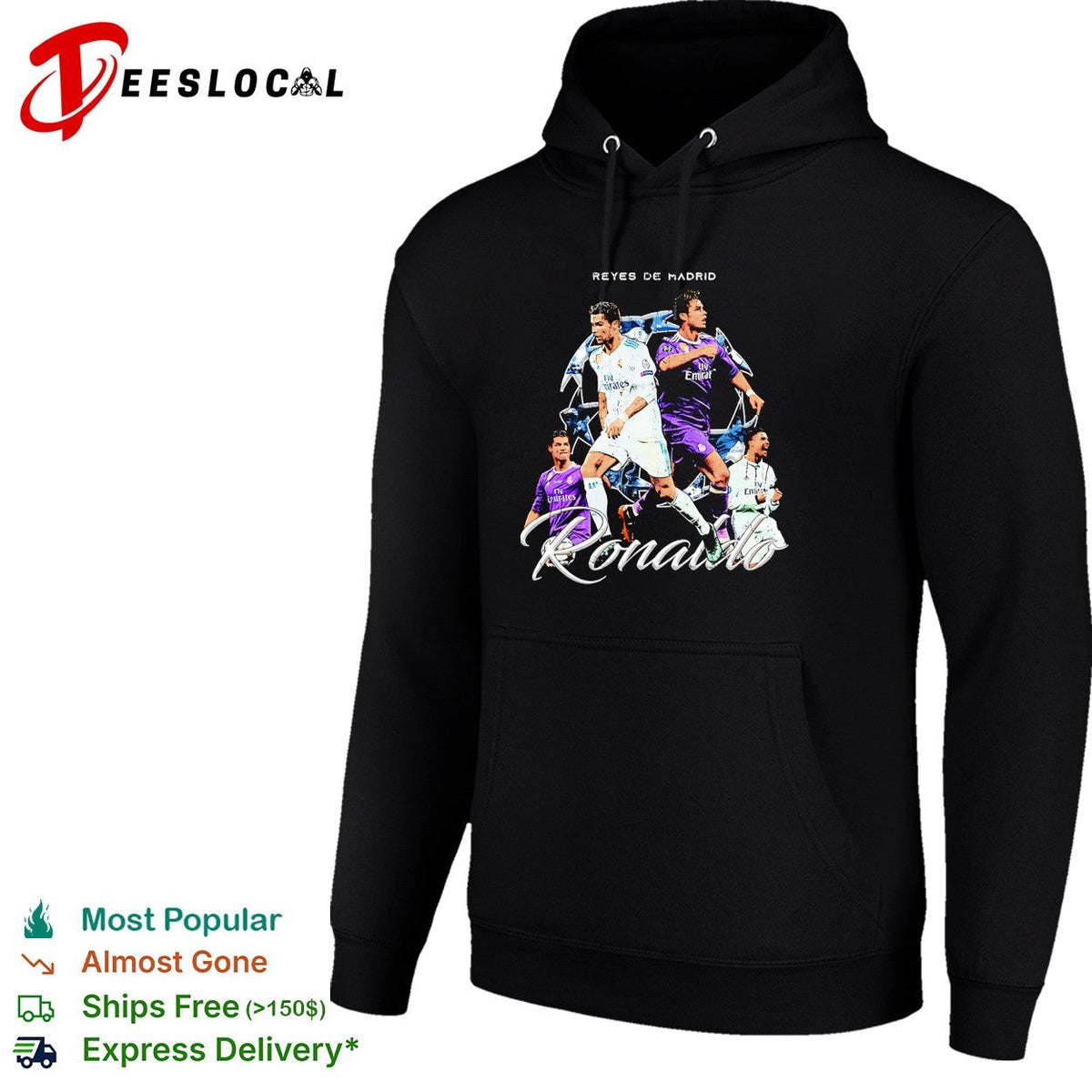 Cristiano Ronaldo Real Madrid Reyes de Madrid portrait shirt Unisex