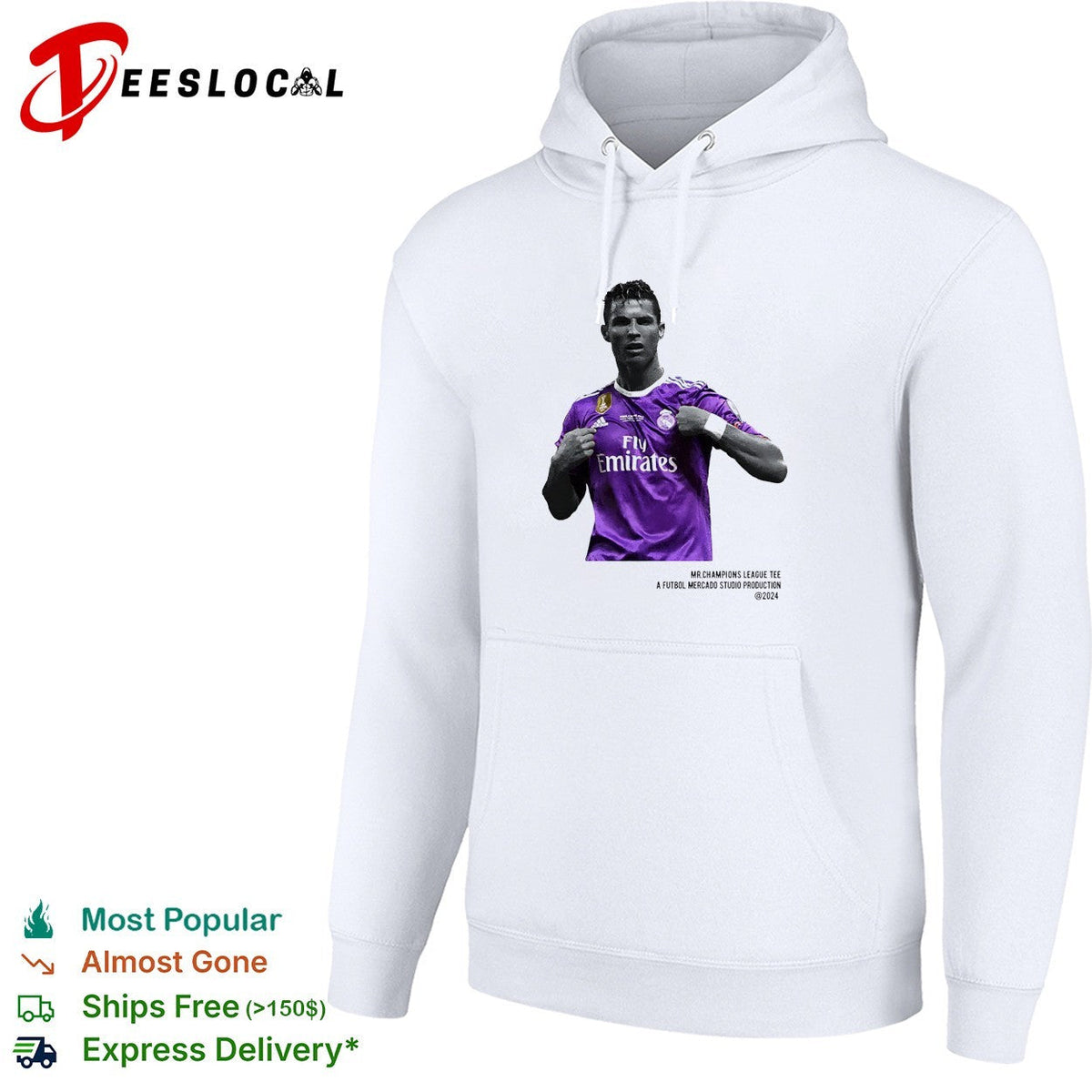 Cristiano Ronaldo Real Madrid champions league shirt Unisex