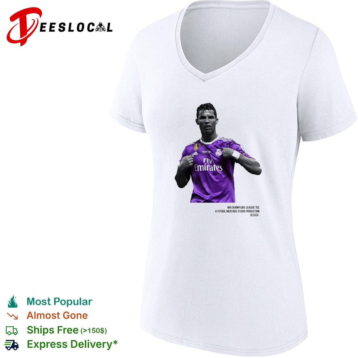Cristiano Ronaldo Real Madrid champions league shirt Unisex