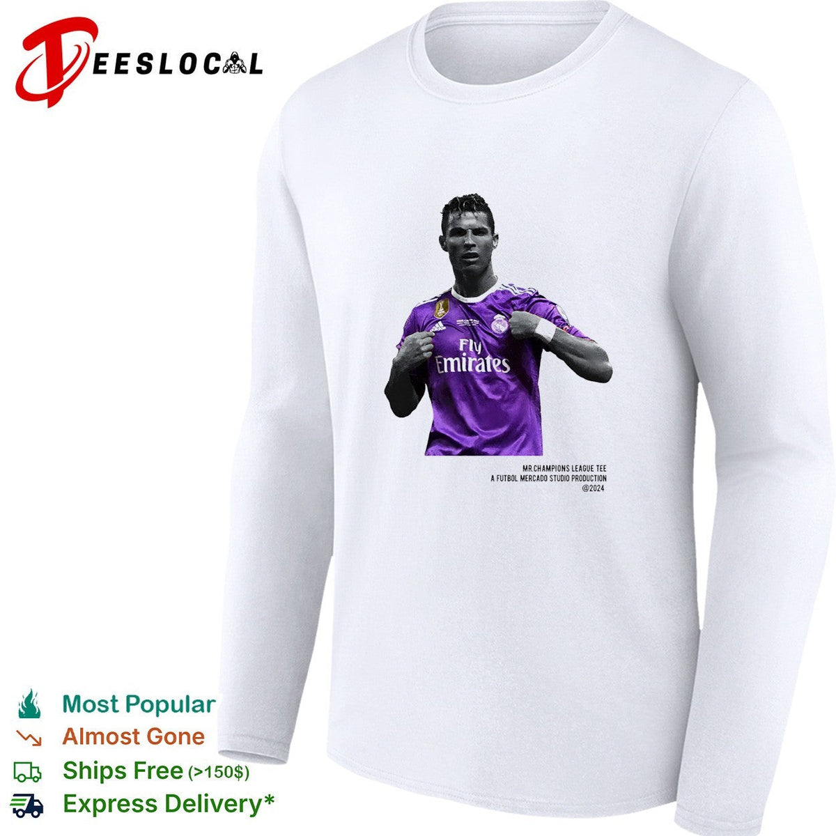 Cristiano Ronaldo Real Madrid champions league shirt Unisex