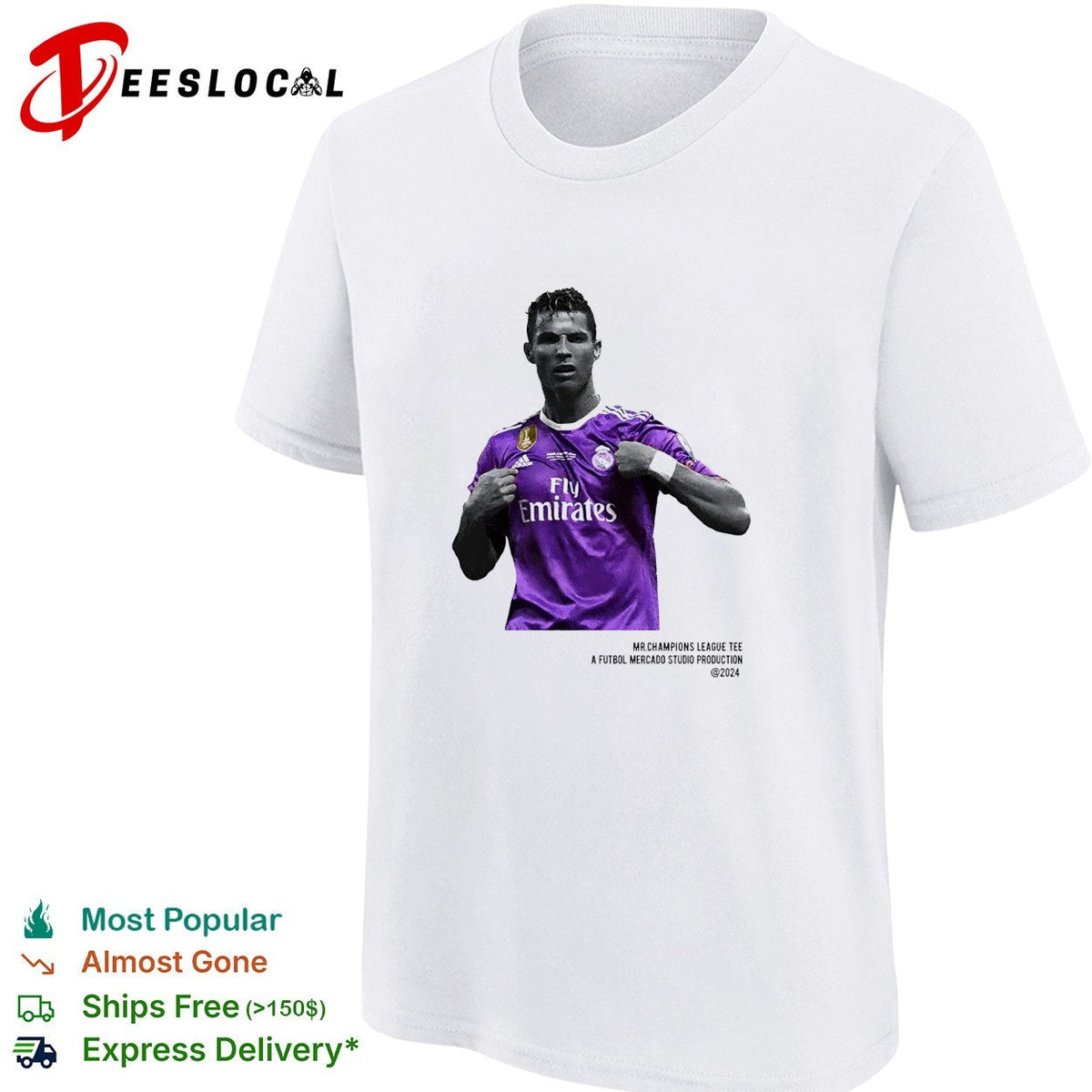 Cristiano Ronaldo Real Madrid champions league shirt Unisex