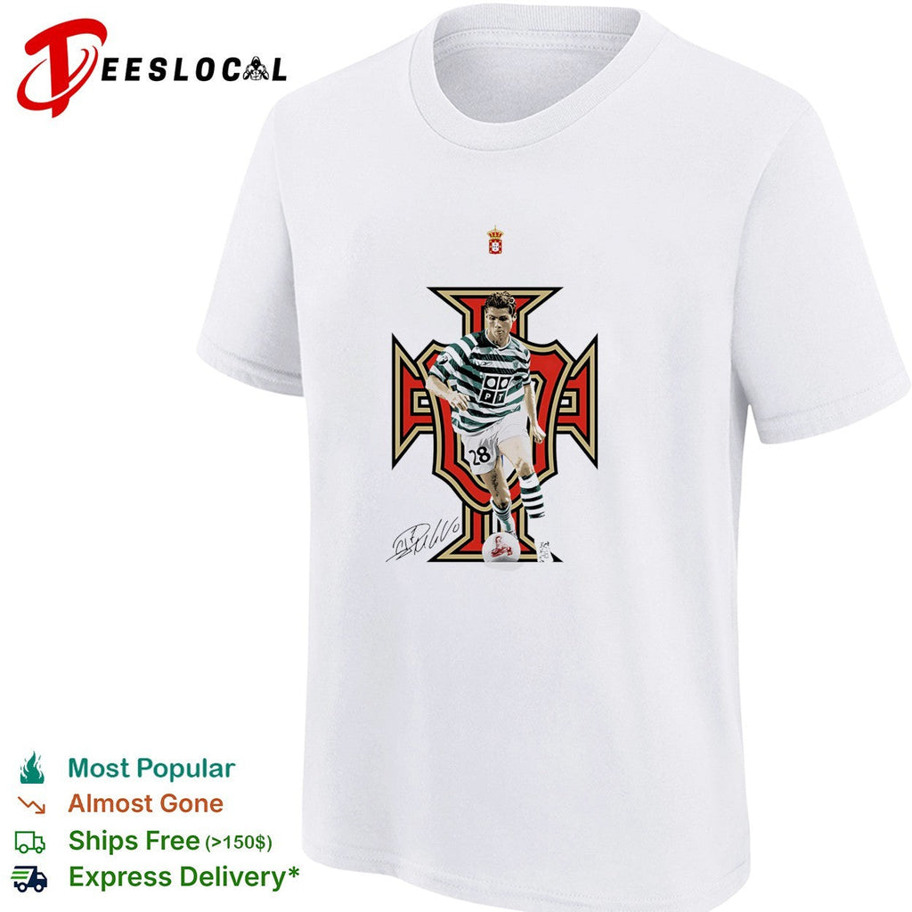 Cristiano Ronaldo Sporting CP vintage signature shirt Unisex
