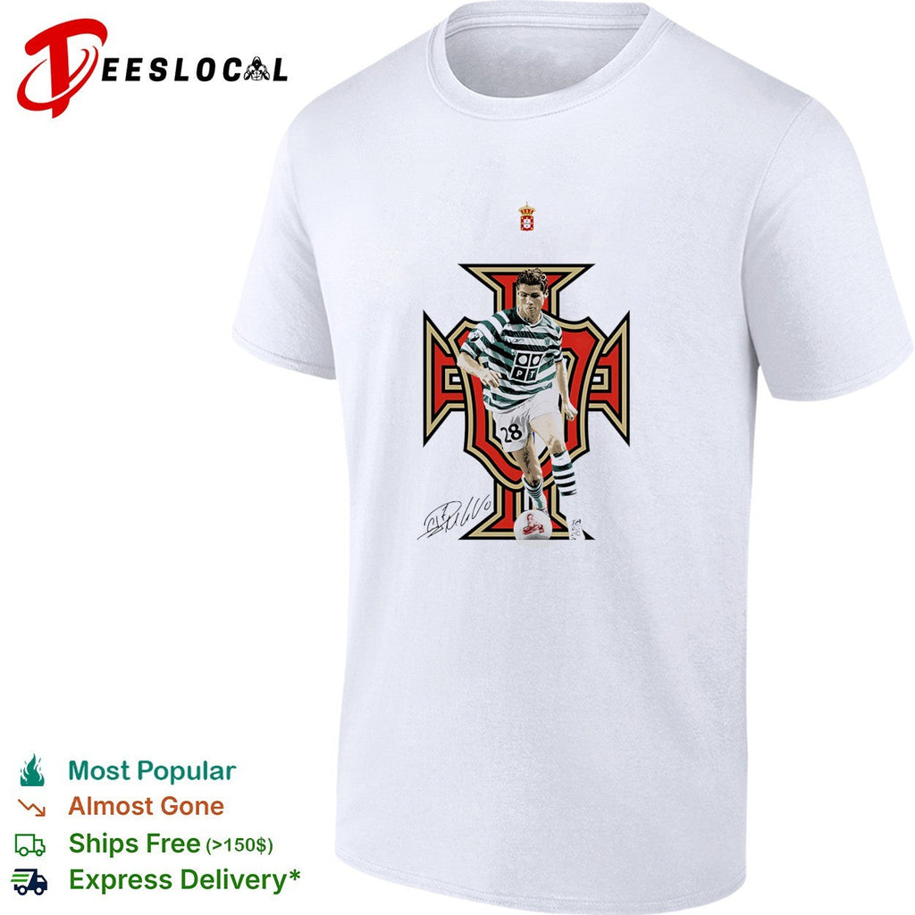 Cristiano Ronaldo Sporting CP vintage signature shirt Unisex
