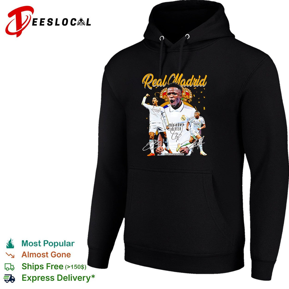 Cristiano Ronaldo Vinicius Junior Real Madrid Los Blancos 2024 shirt Unisex