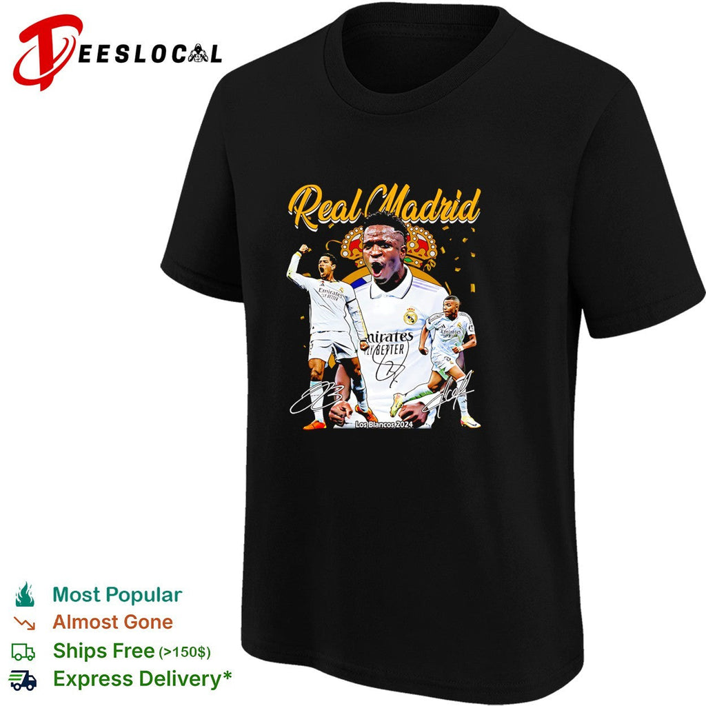 Cristiano Ronaldo Vinicius Junior Real Madrid Los Blancos 2024 shirt Unisex