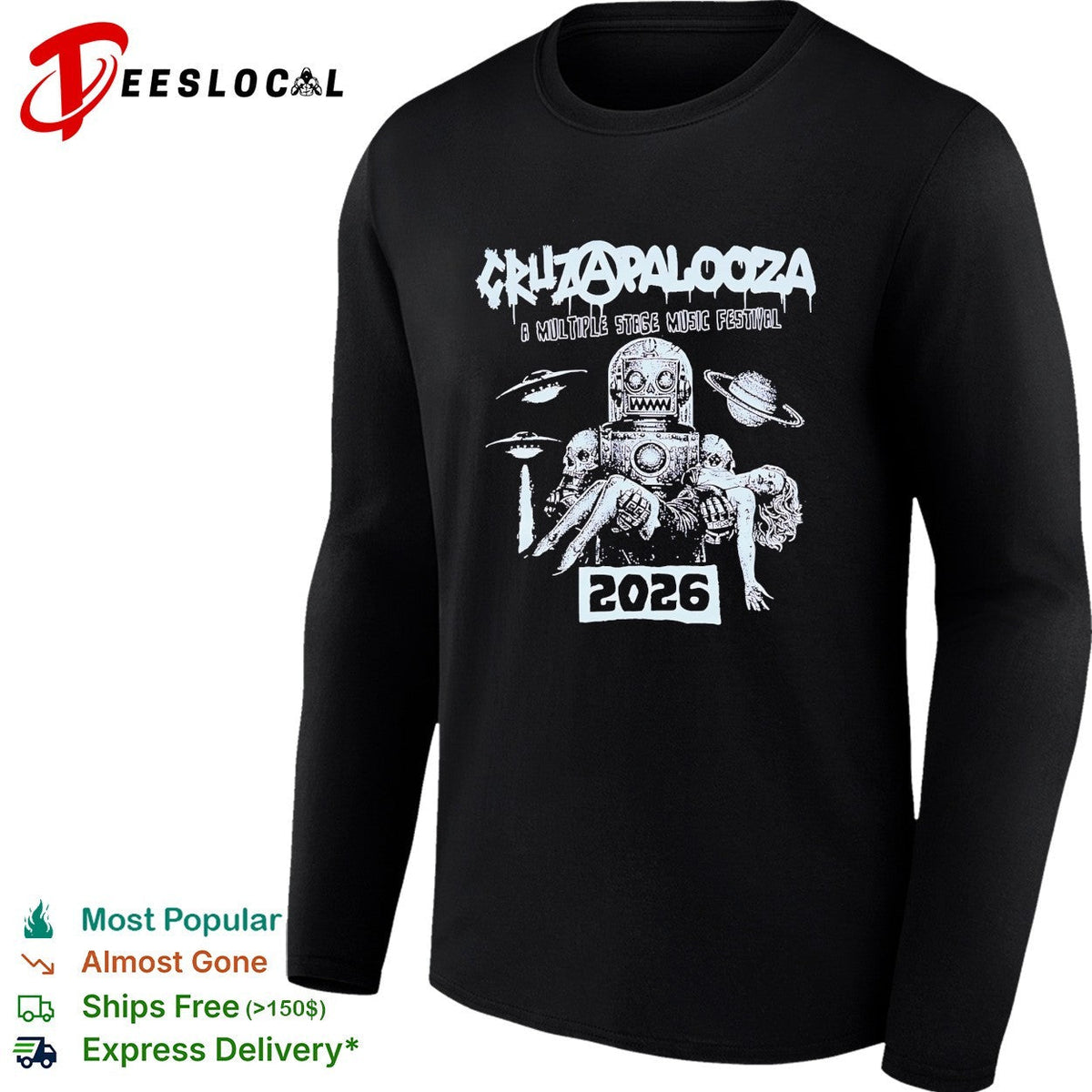 Cruzapalooza a multiple stage music festival 2026 shirt Unisex