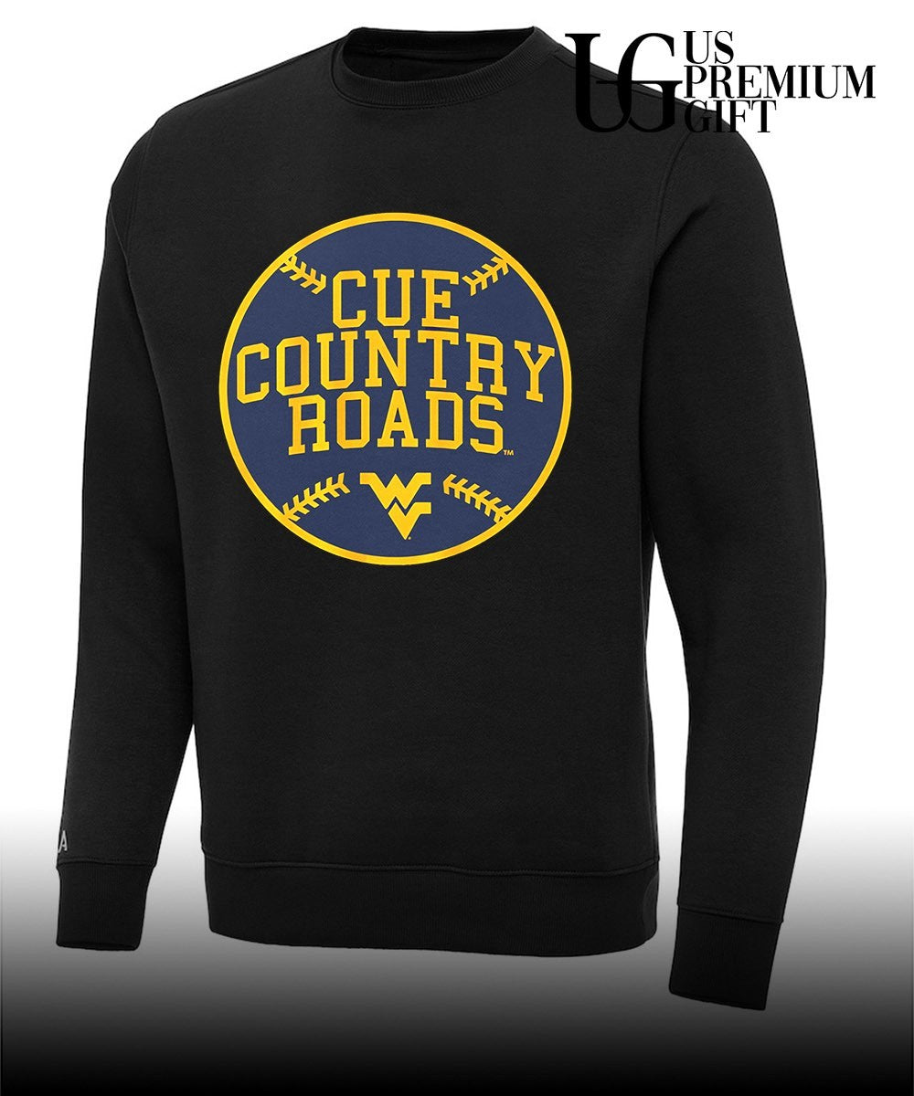 Cue Country Roads West Virginia Mountaineers baseball shirt Unisex