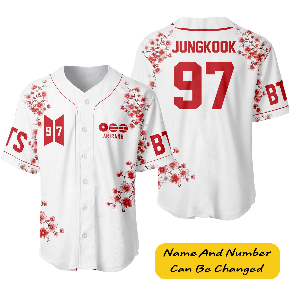 Custom BTS Kpop Concert Baseball Jersey Unisex