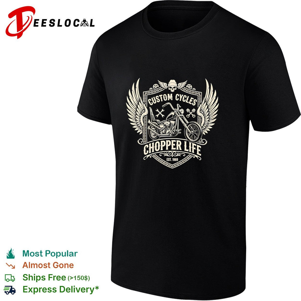 Custom cycles chopper life 1968 shirt Unisex