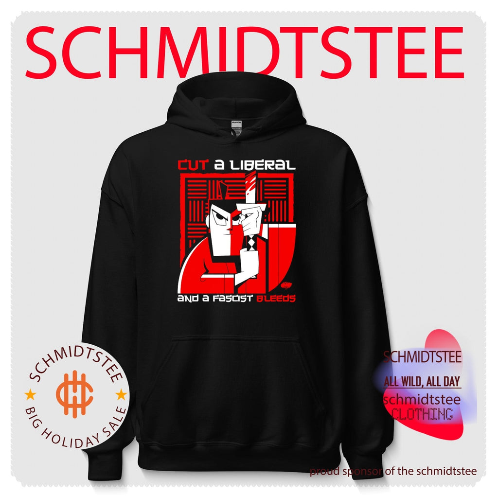 Cut a Liberal and a Fascist Bleeds Samurai Jack shirt Unisex