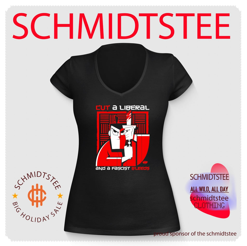 Cut a Liberal and a Fascist Bleeds Samurai Jack shirt Unisex