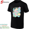 Cute animals sleeping in bottle floral kawaii pastel art shirt Unisex