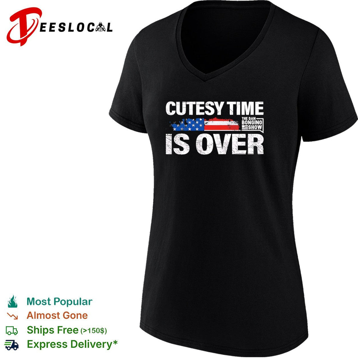 Cutesy time is over the Dan Bongino show American flag shirt Unisex