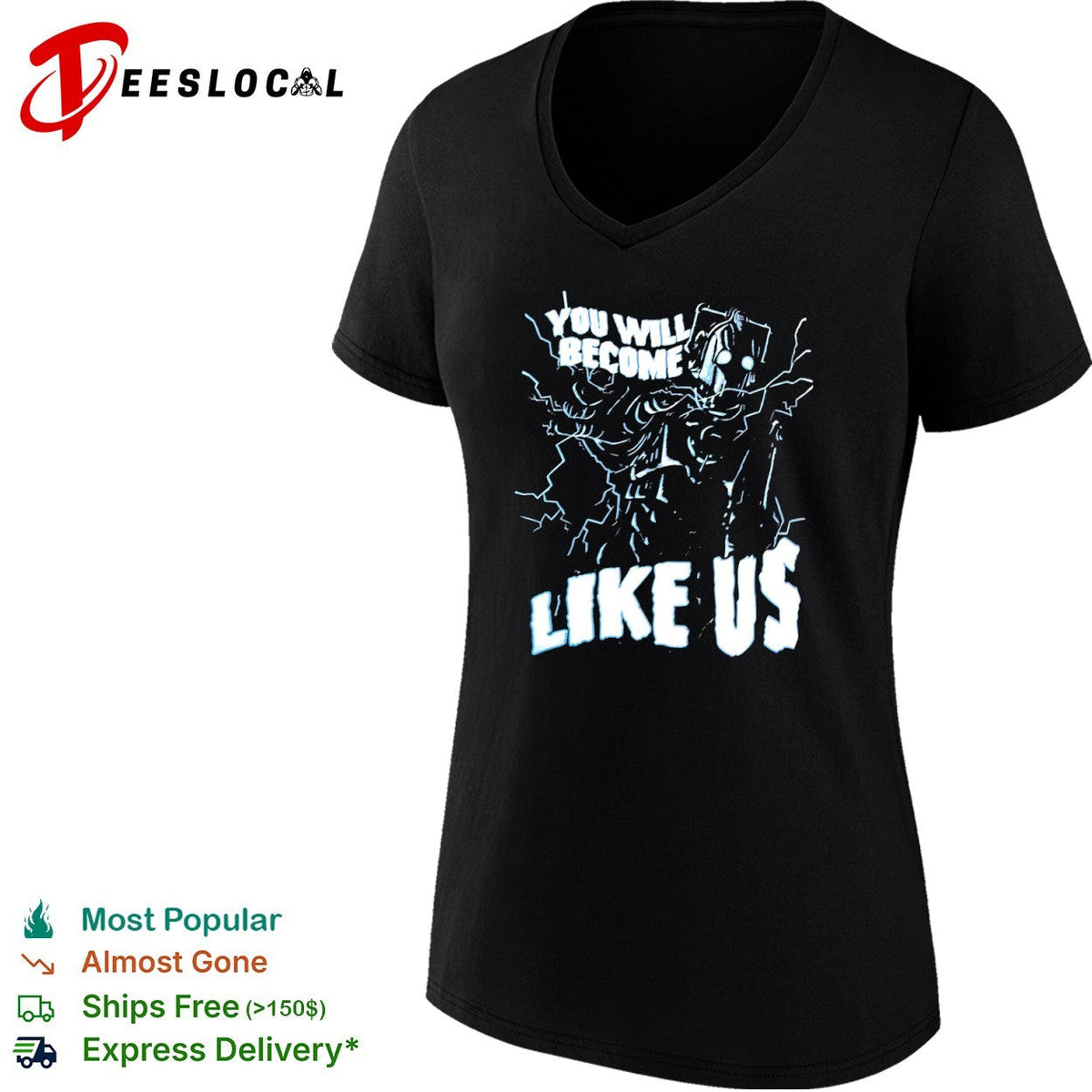 Cyberman You Will Become Like Us Doctor Who Science Fiction shirt Unisex