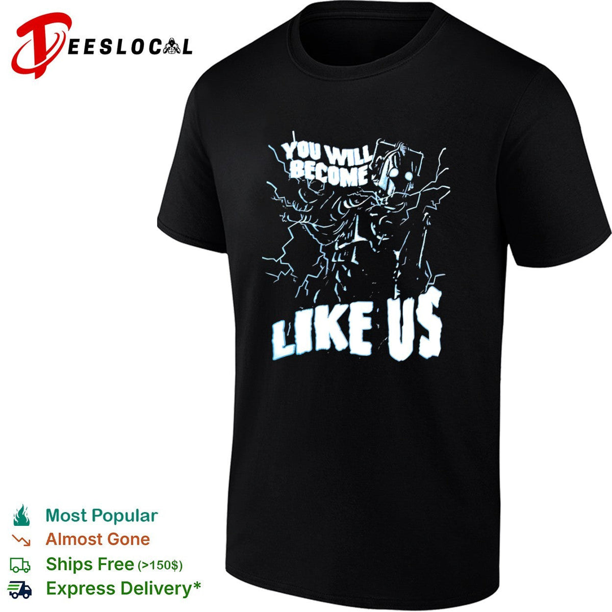 Cyberman You Will Become Like Us Doctor Who Science Fiction shirt Unisex