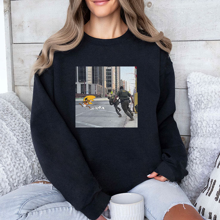 Cyclist Taunting ICE Agents T Shirt Unisex
