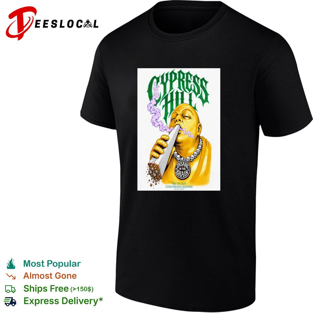 Cypress Hill Estadio Malvinas Argentinas 2026 poster shirt Unisex