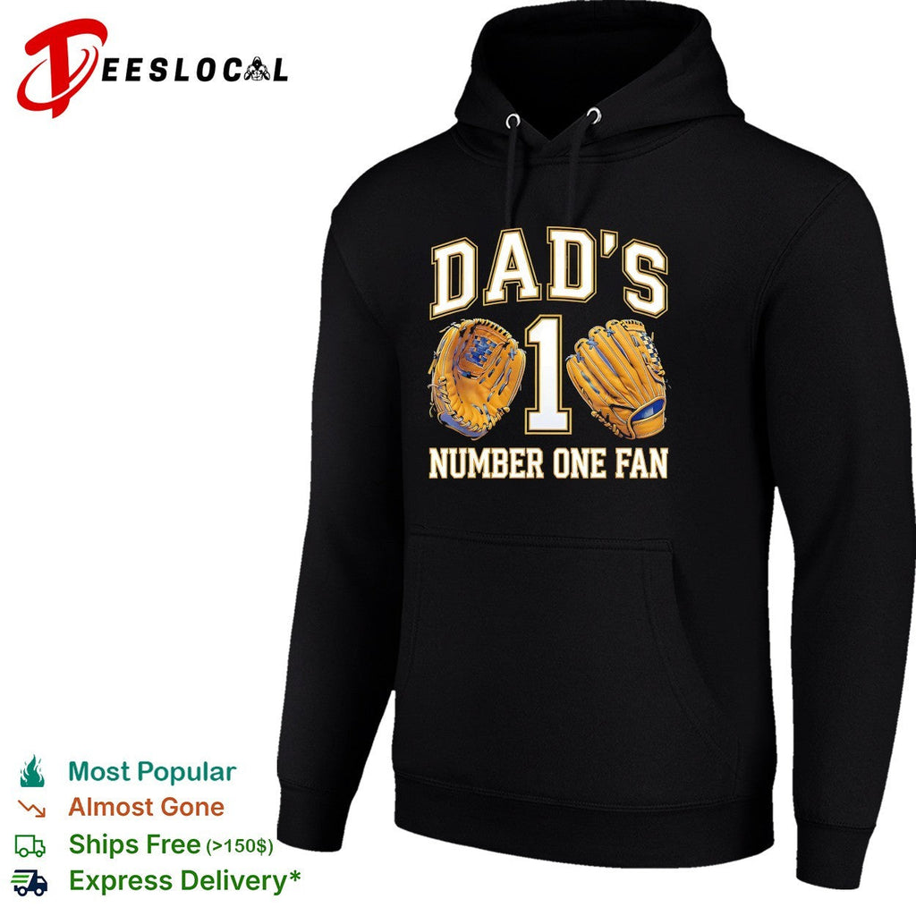 Dad’s number one fan baseball gloves shirt Unisex