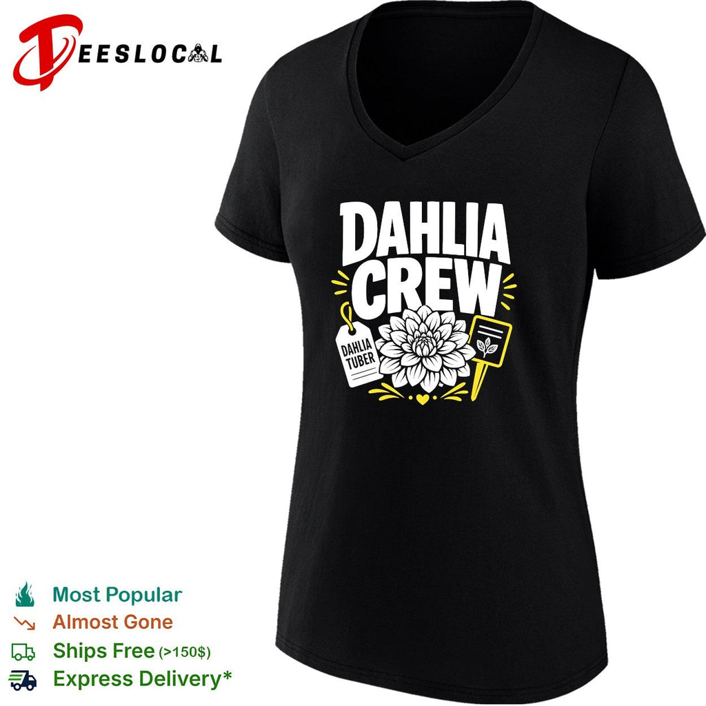 Dahlia crew tuber flower shirt Unisex