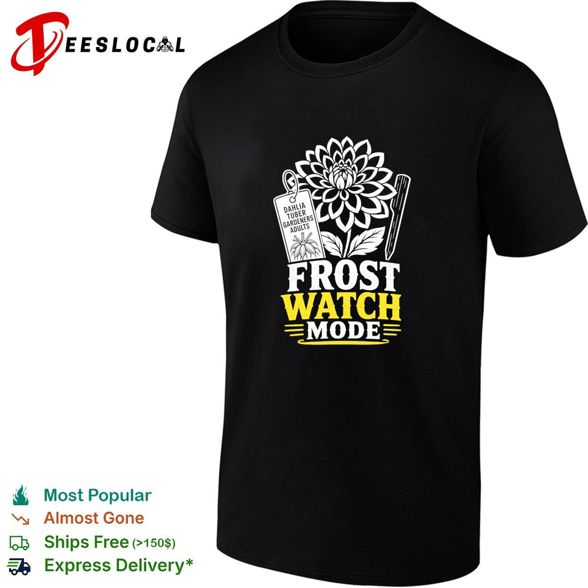 Dahlia tuber gardeners frost watch mode shirt Unisex
