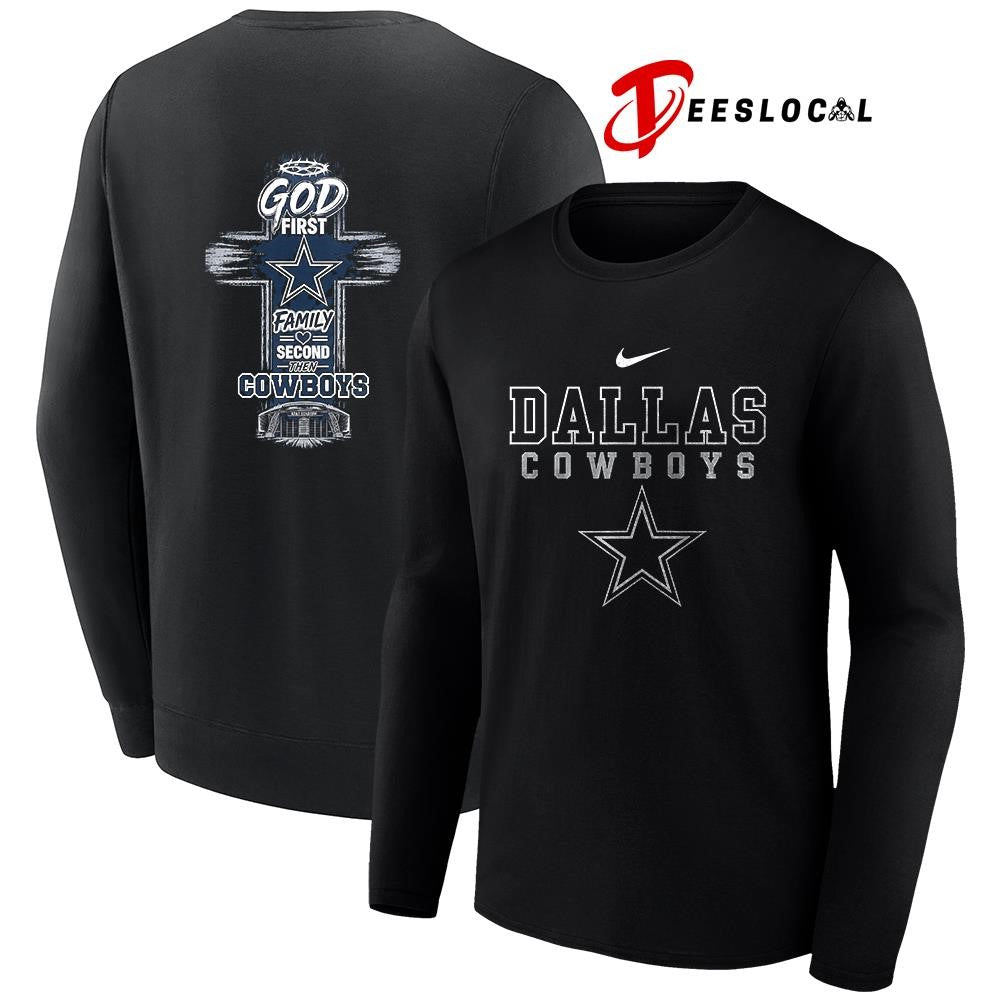 Dallas Cowboys God first family second cross shirt Unisex