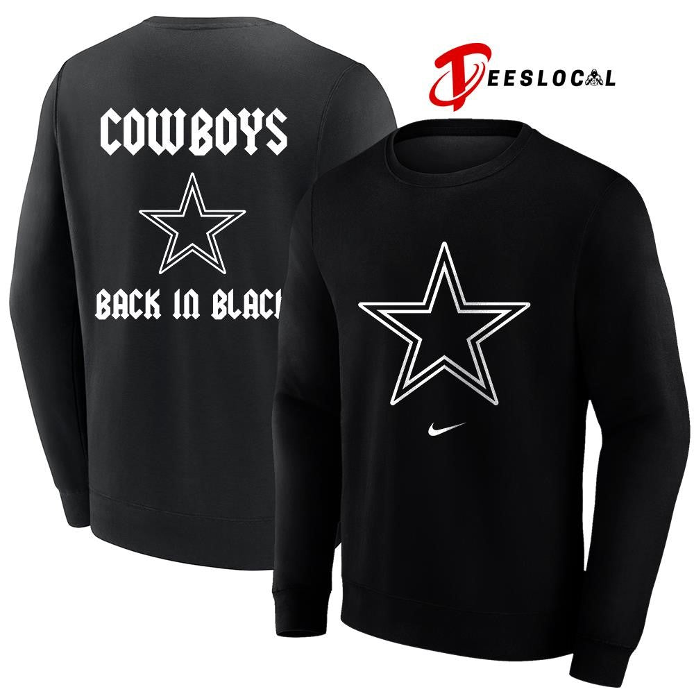 Dallas Cowboys back in black logo shirt Unisex