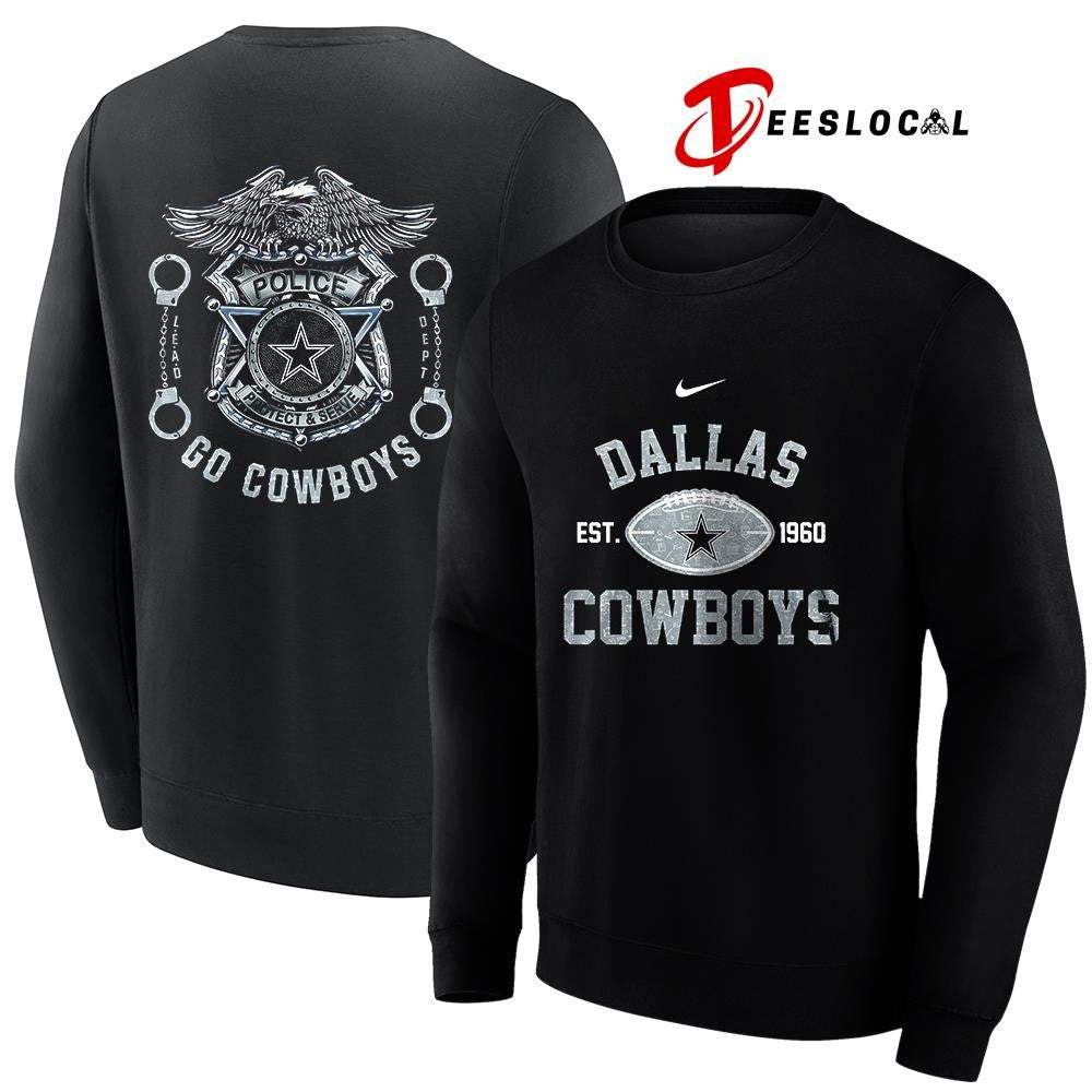 Dallas Cowboys law enforcement tribute protect and serve logo shirt Unisex