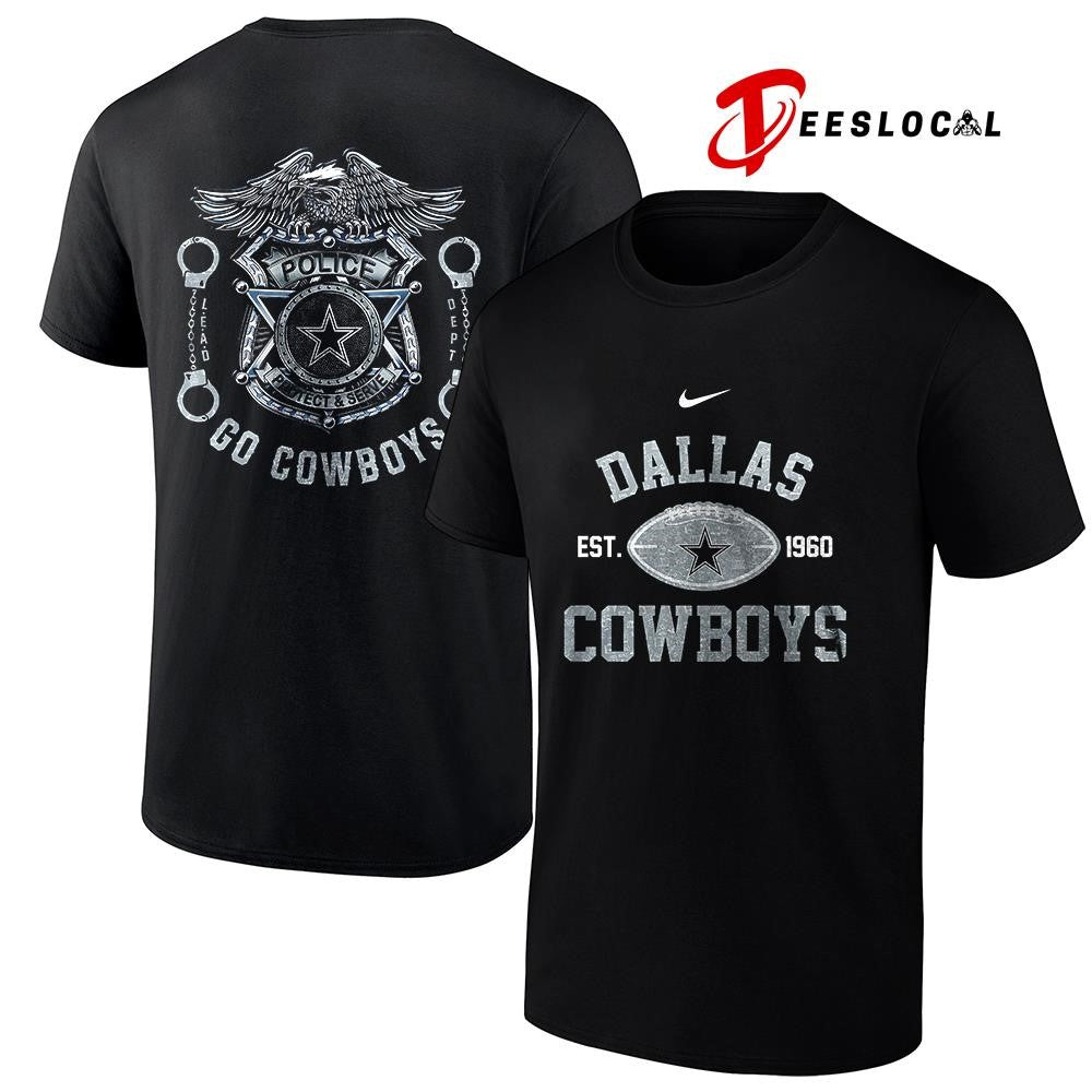 Dallas Cowboys law enforcement tribute protect and serve logo shirt Unisex