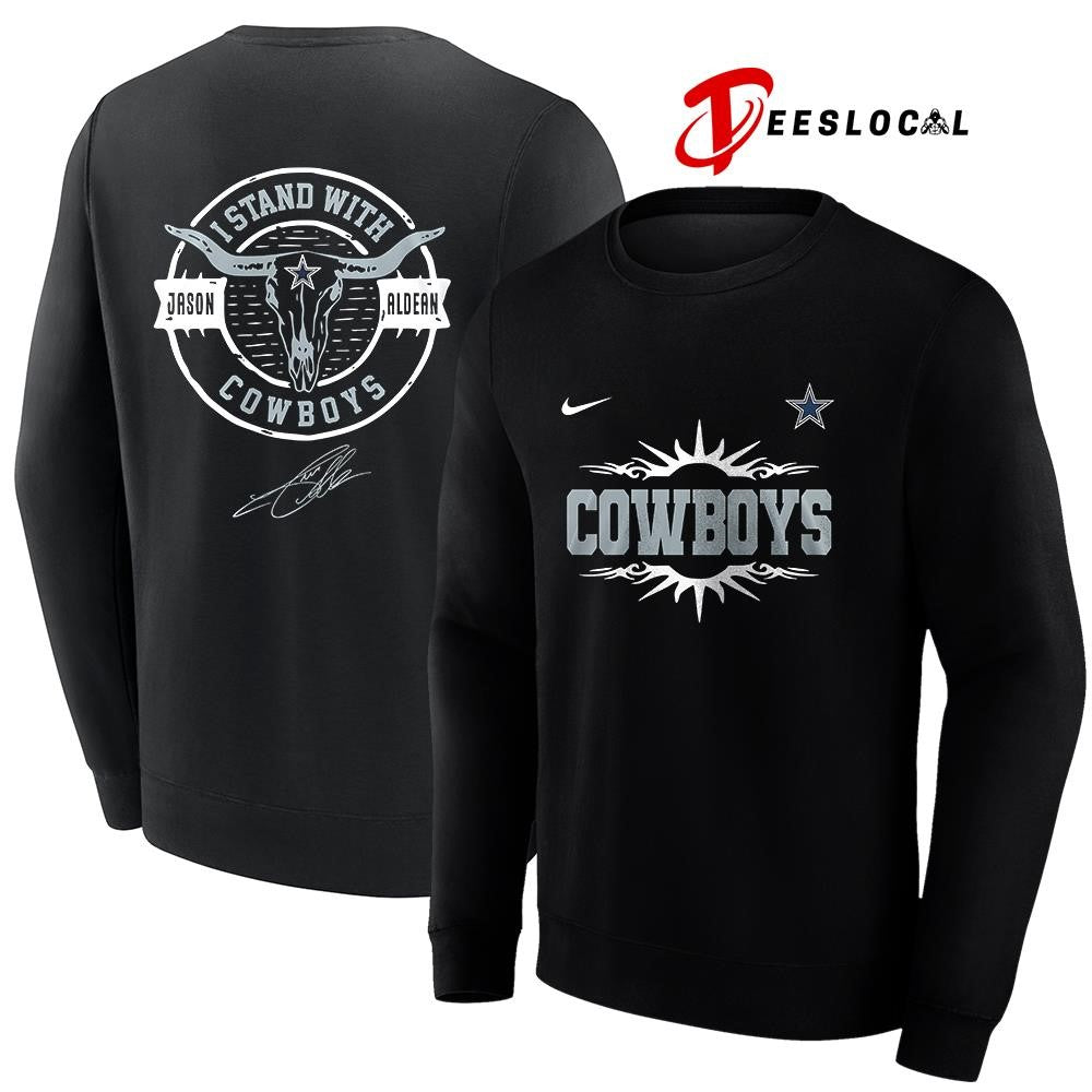 Dallas Cowboys x Jason Aldean I stand signature logo shirt Unisex