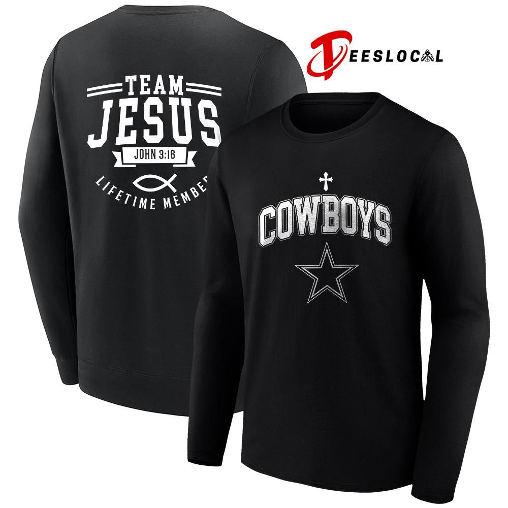 Dallas Cowboys x team Jesus lifetime member John 3 16 logo shirt Unisex