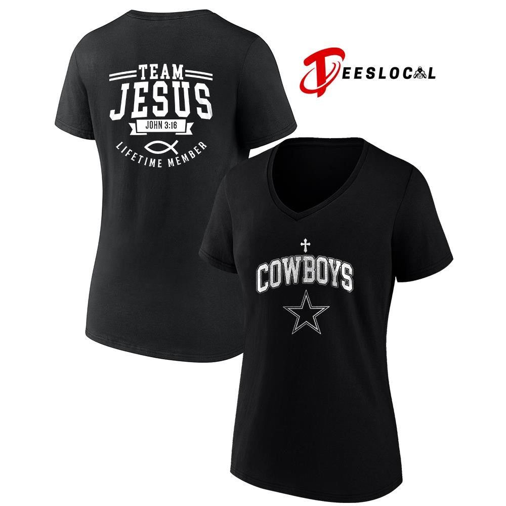 Dallas Cowboys x team Jesus lifetime member John 3 16 logo shirt Unisex