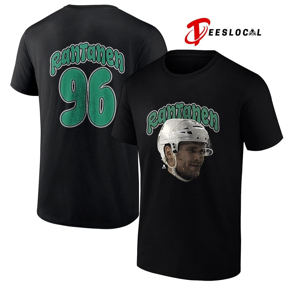 Dallas Stars Mikko Rantanen portrait name and number shirt Unisex