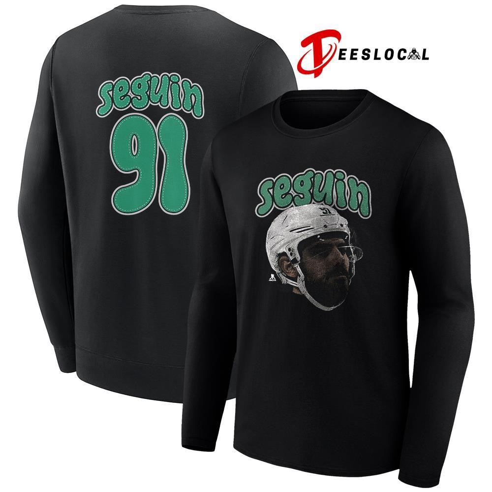 Dallas Stars Tyler Seguin portrait name and number shirt Unisex