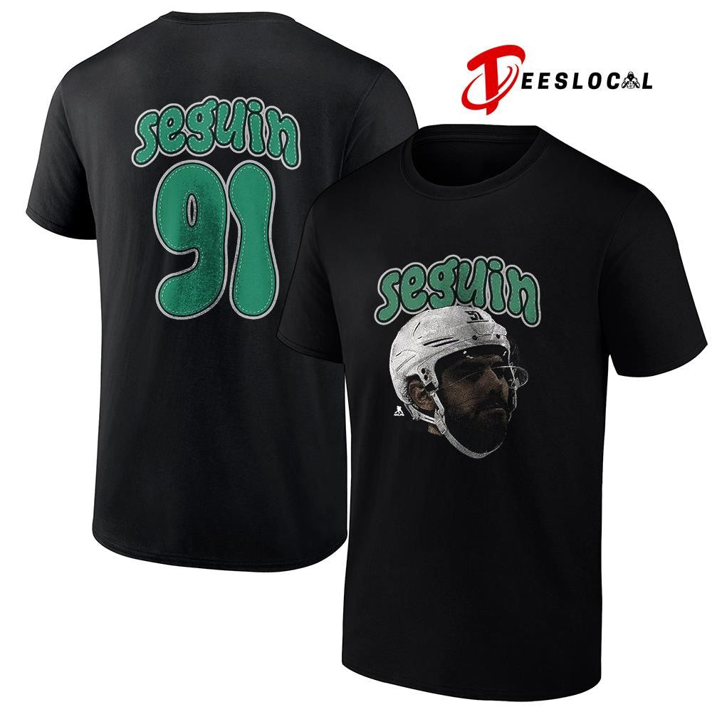 Dallas Stars Tyler Seguin portrait name and number shirt Unisex