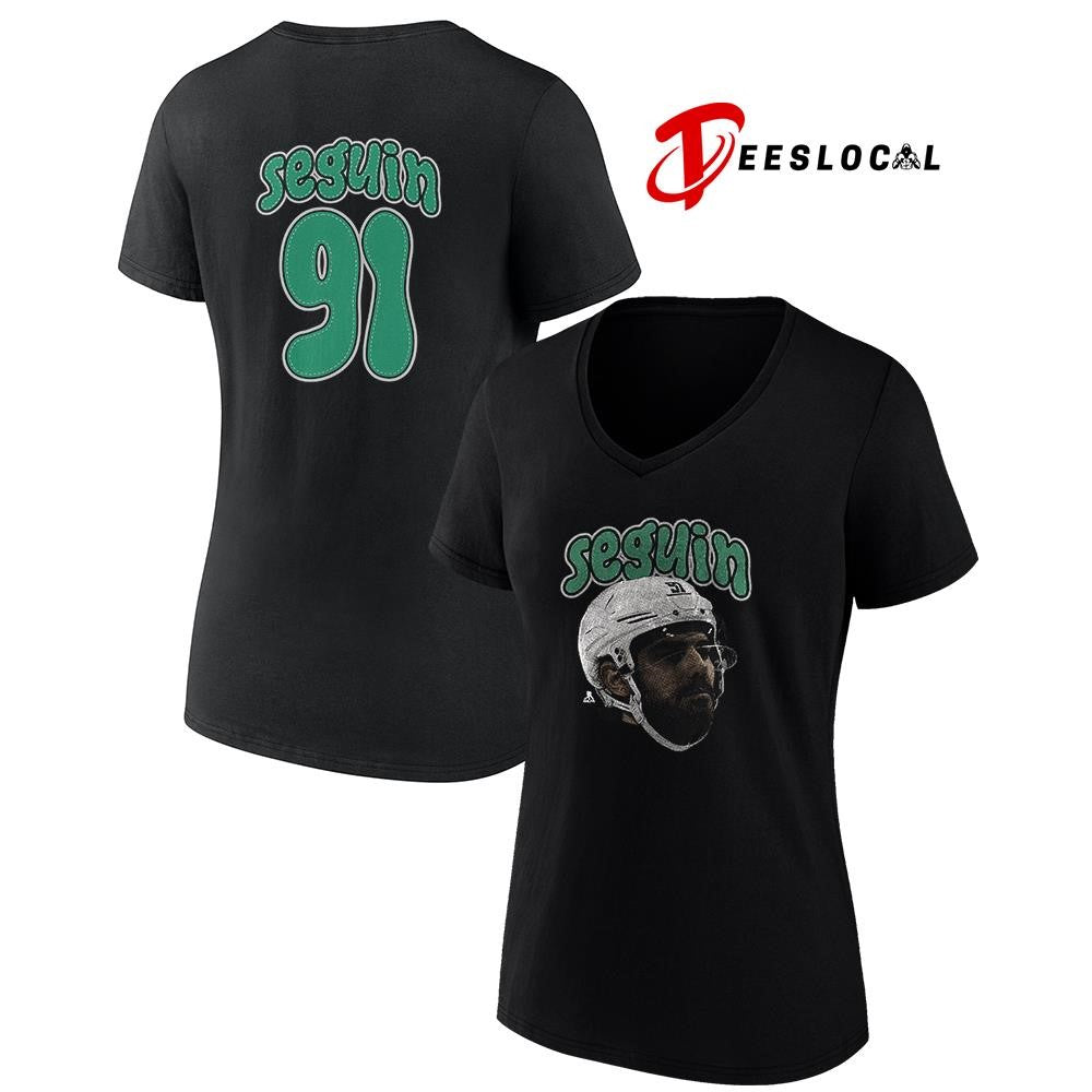 Dallas Stars Tyler Seguin portrait name and number shirt Unisex