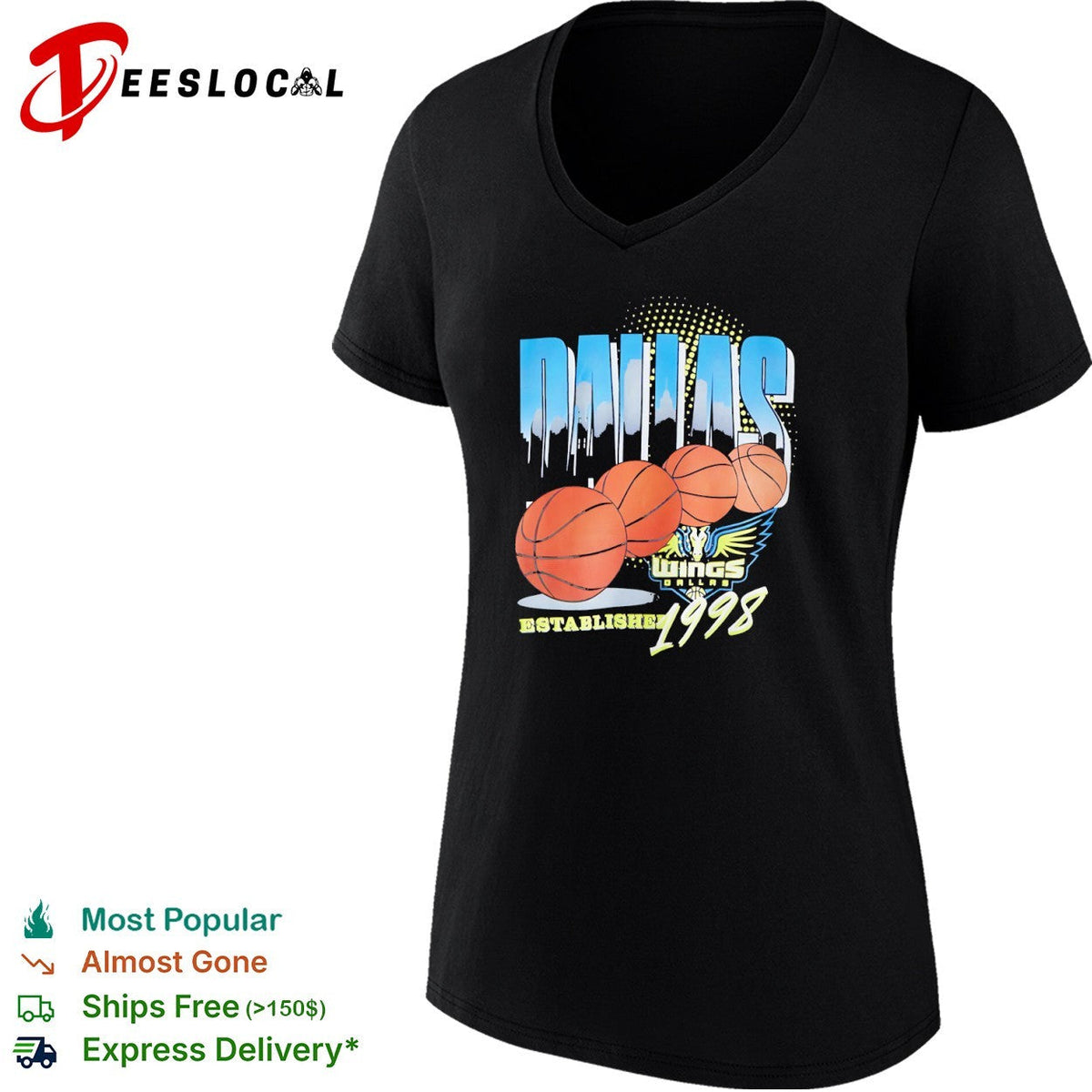 Dallas Wings Established 1998 basketball team shirt Unisex