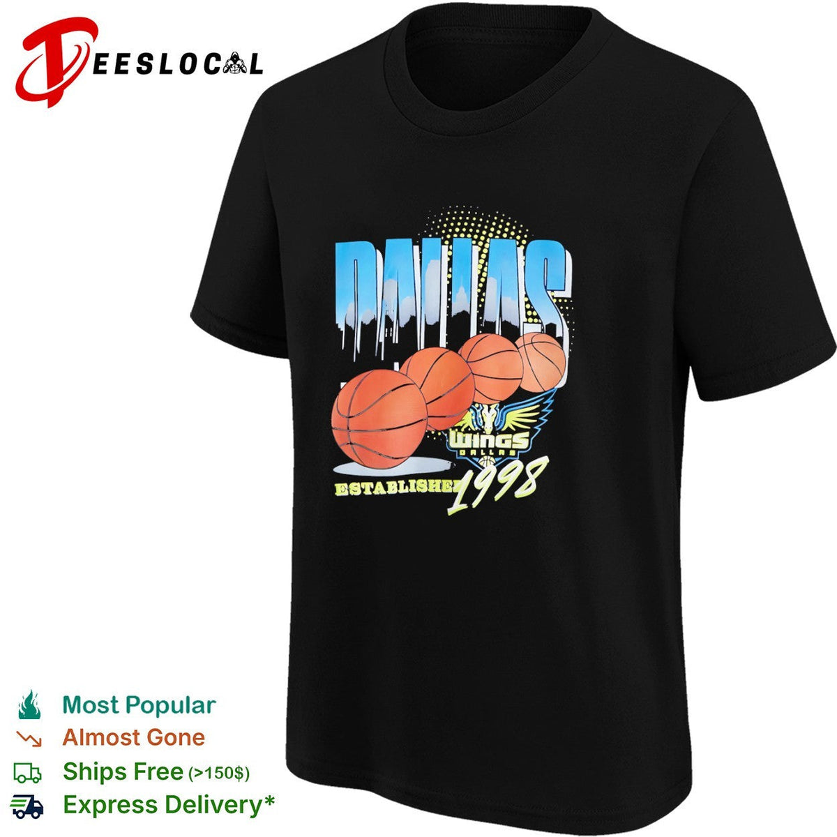 Dallas Wings Established 1998 basketball team shirt Unisex