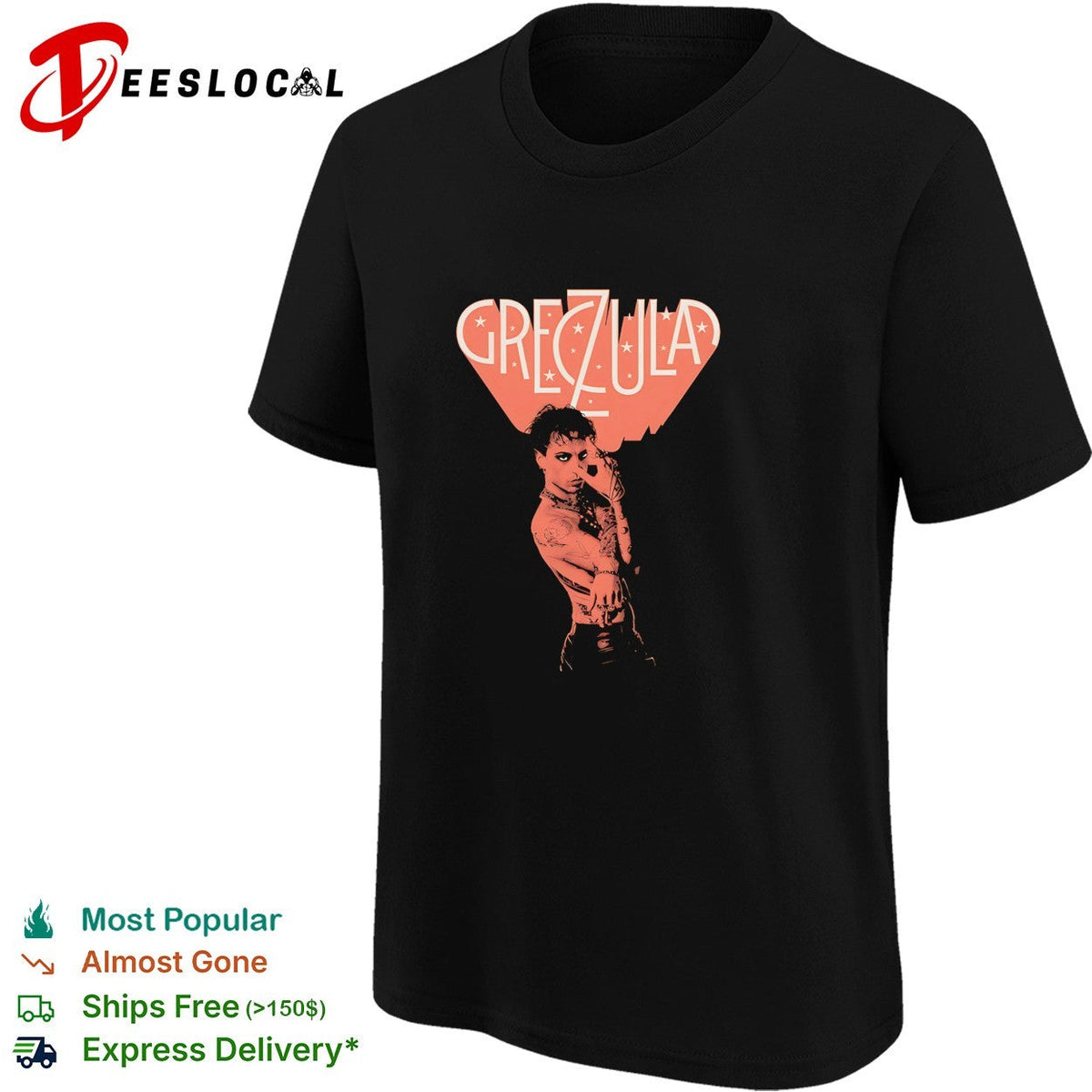 Damiano David GRECZULA Måneskin Rock Music Parody Essential Crewneck shirt Unisex