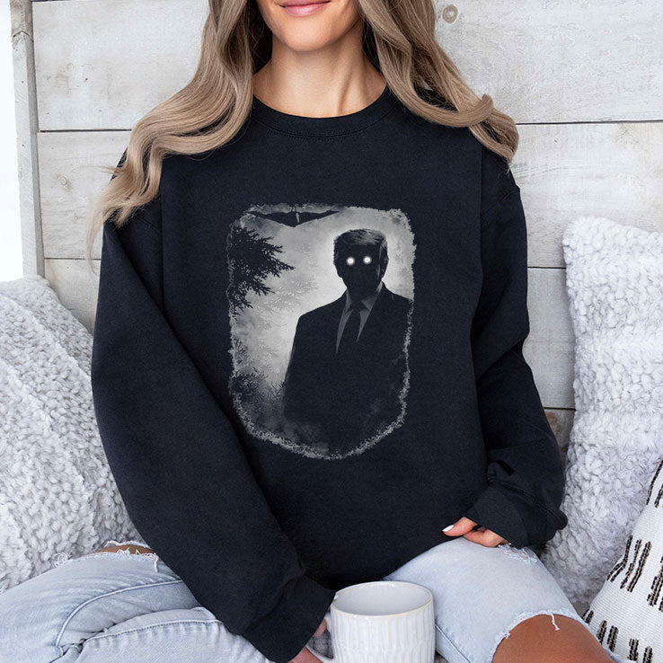 Dark Shadow Figure Mysterious Silhouette Trump Shirt Unisex