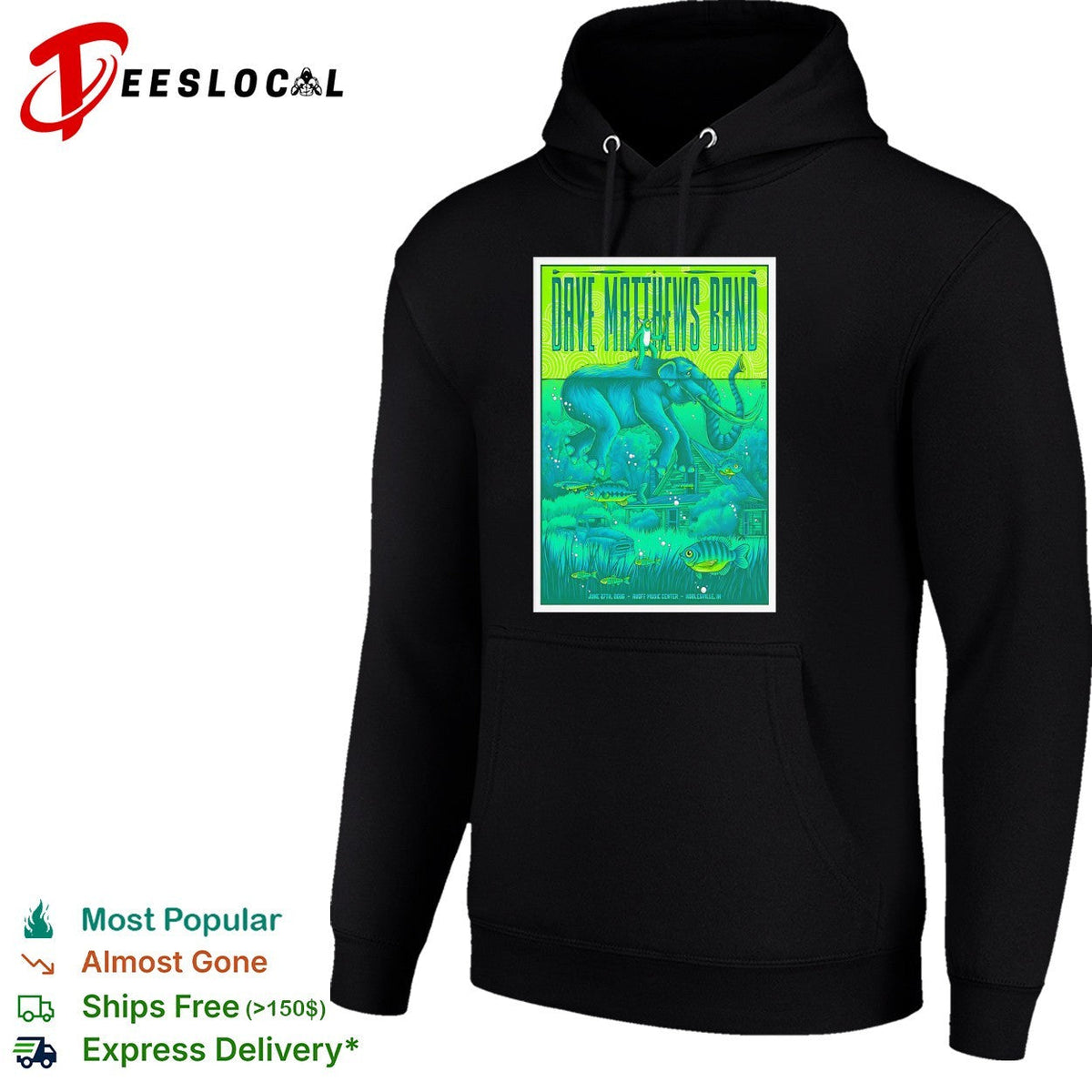 Dave Matthews Band elephant swamp poster shirt Unisex