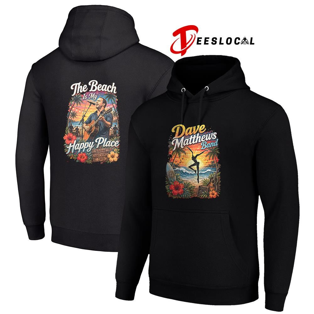 Dave Matthews band the beach is my happy place shirt Unisex