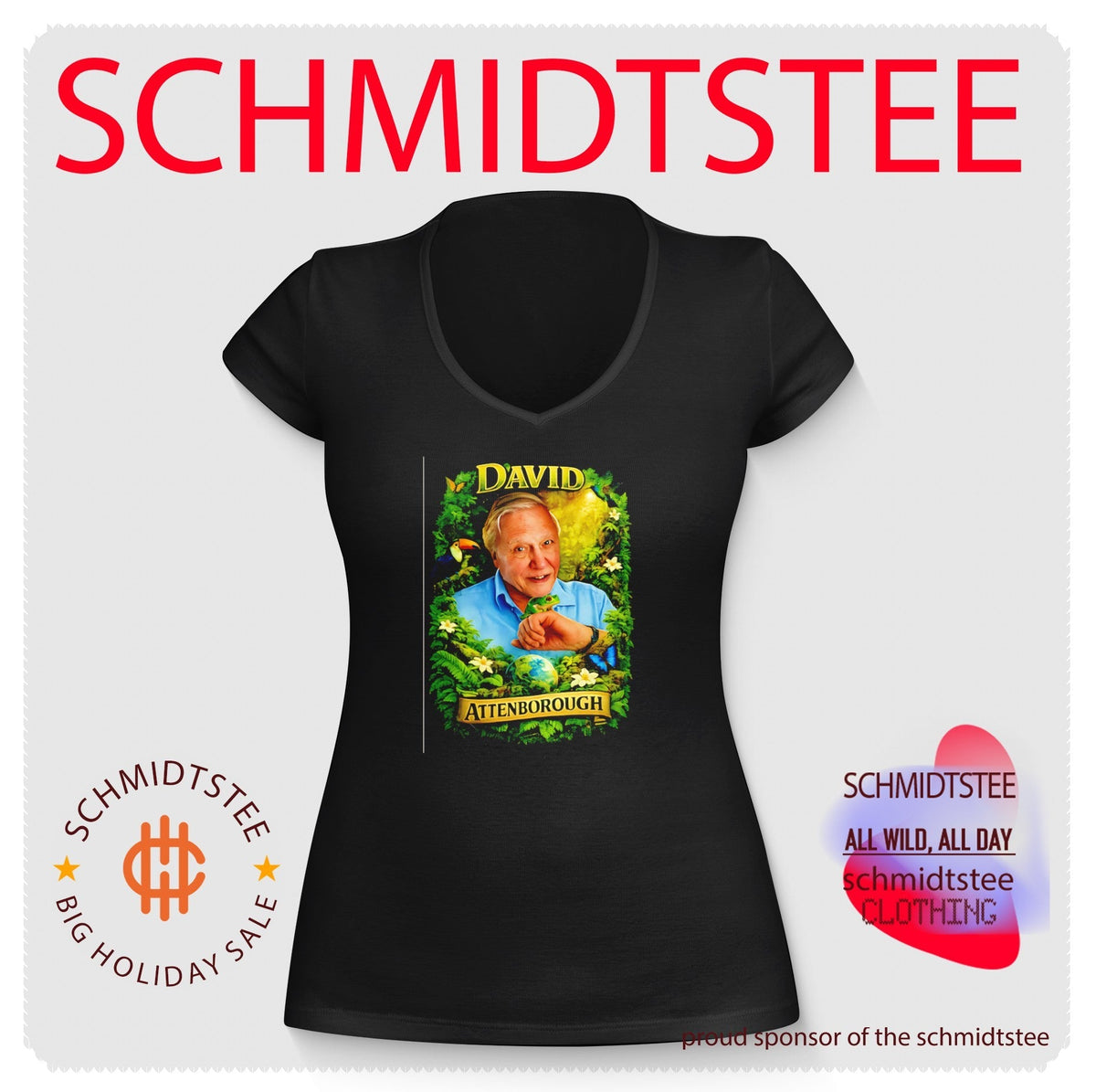 David Attenborough Nature Wildlife Portrait shirt Unisex