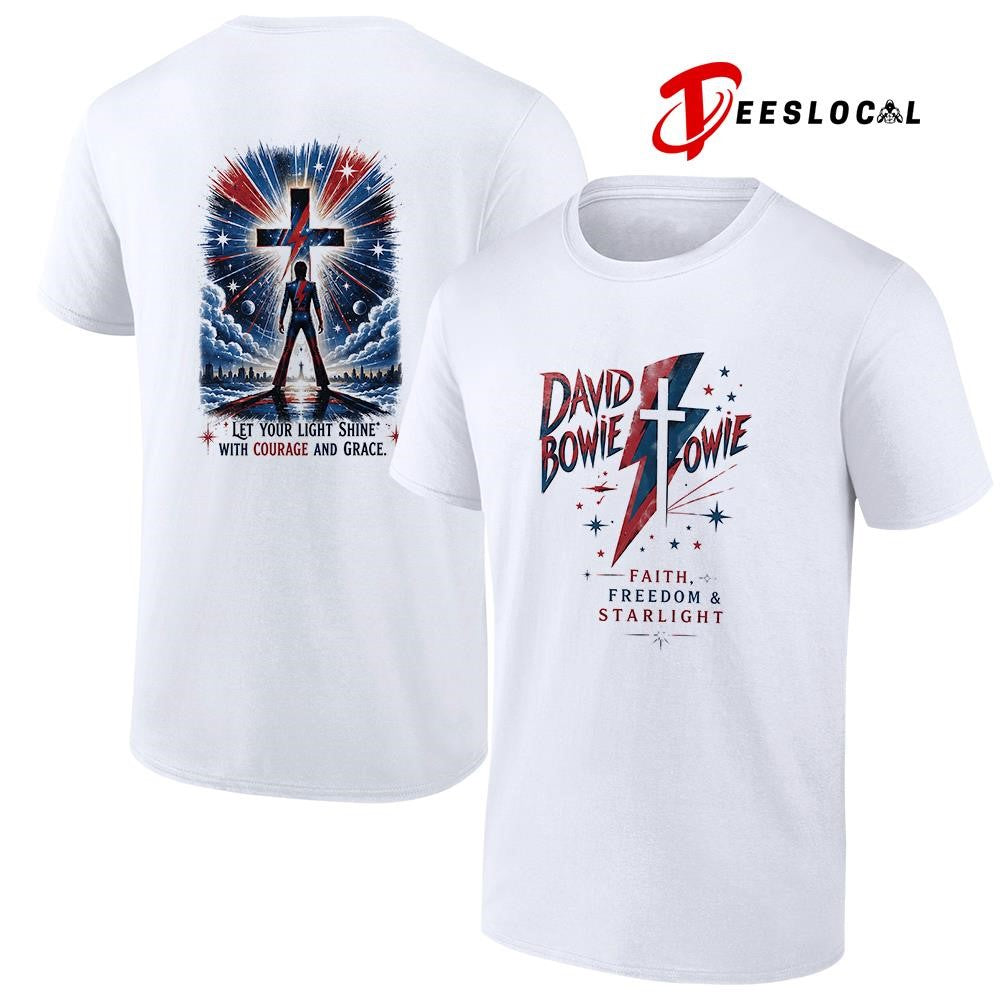 David Bowie Towie faith freedom and starlight let your light shine with courage and grace shirt