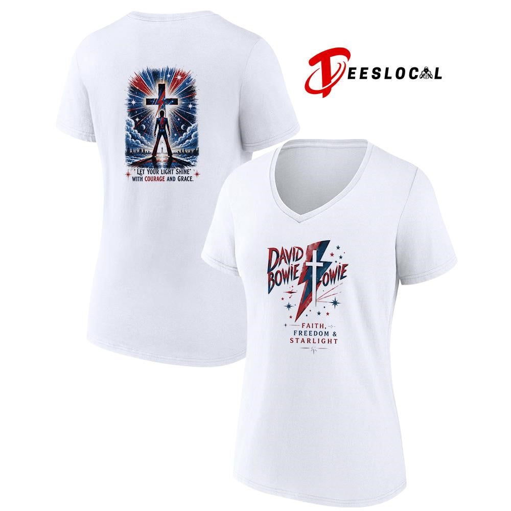 David Bowie Towie faith freedom and starlight let your light shine with courage and grace shirt