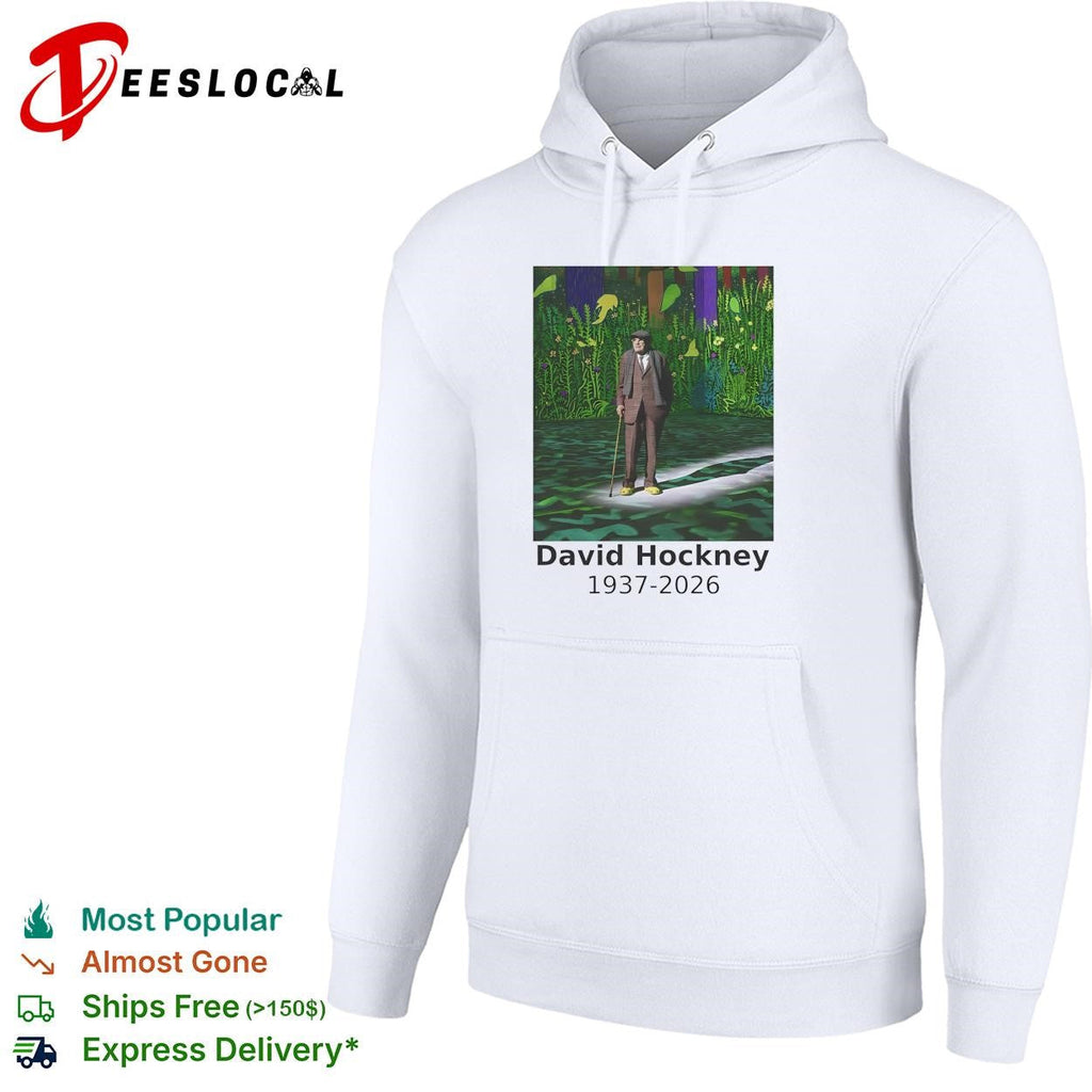 David Hockney 1937-2026 artist memorial colorful garden painting shirt Unisex