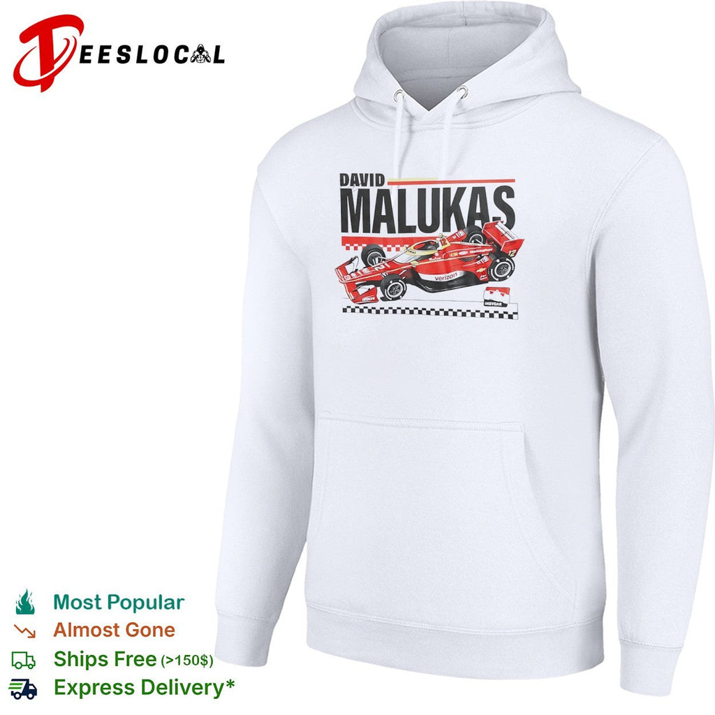 David Malukas Verizon IndyCar Series Team Penske No 12 Chevrolet Racing Car shirt Unisex