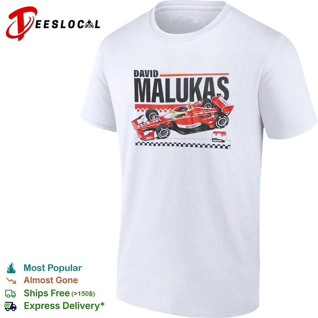 David Malukas Verizon IndyCar Series Team Penske No 12 Chevrolet Racing Car shirt Unisex