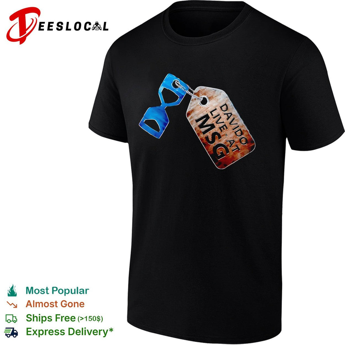 Davido Live at MSG Hourglass Pendant shirt Unisex