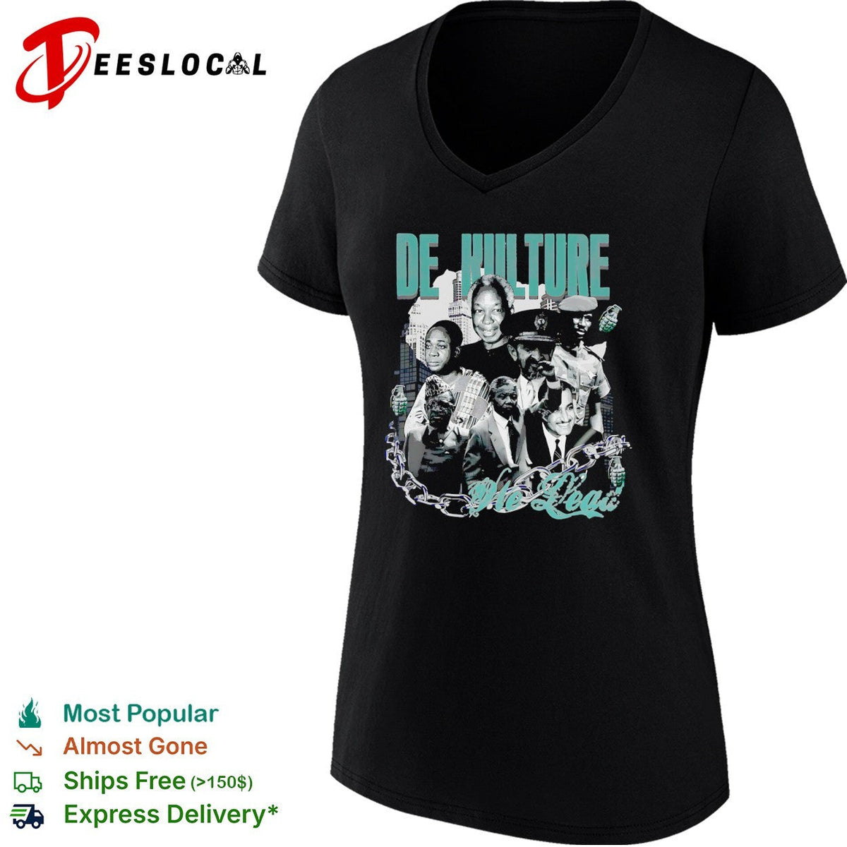 De Kulture African leaders no leash shirt Unisex